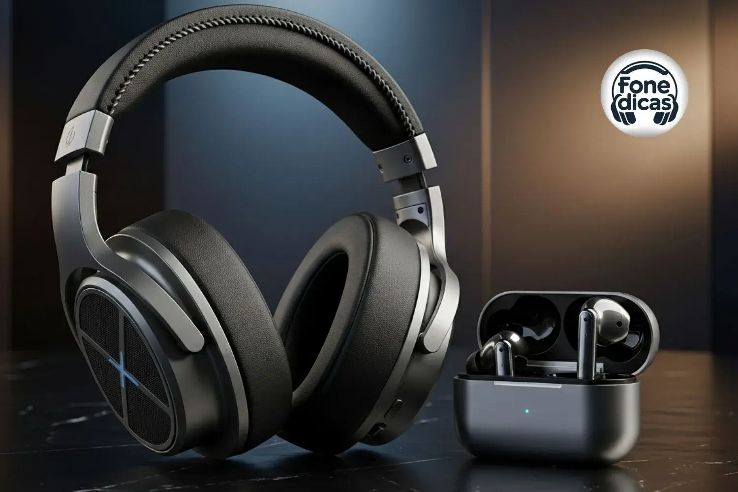 Fone de ouvido com tecnologia para ampliar palco sonoro