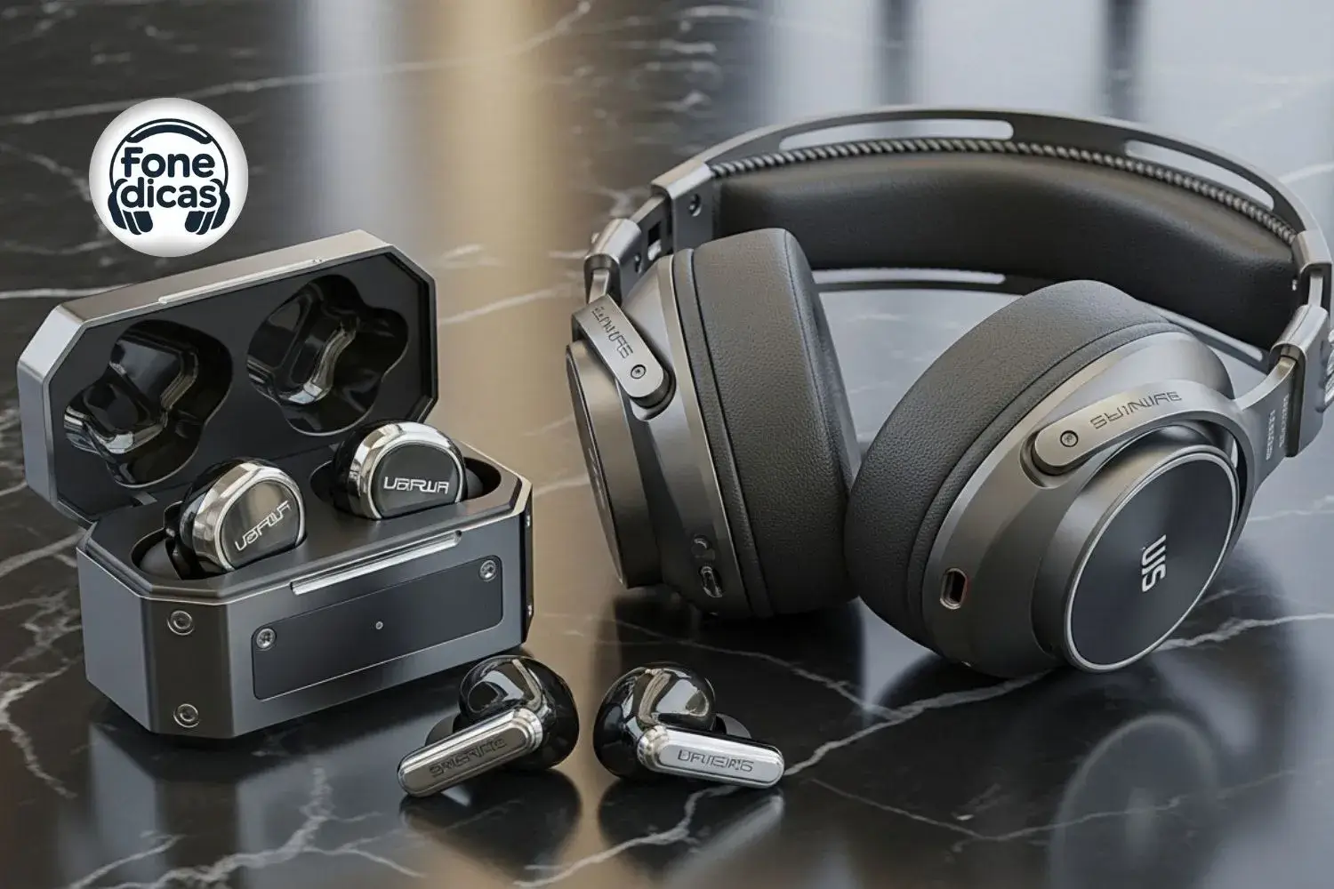 Fone de ouvido com áudio espacial para jogos e música