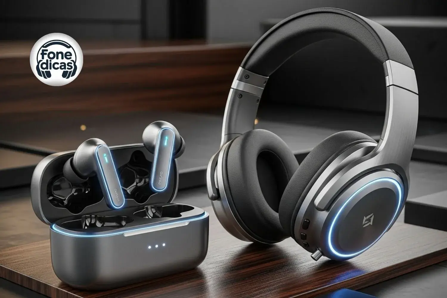 Fone gamer com tecnologia avançada para jogos